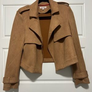 Nanette Lepore Suede Camel Jacket